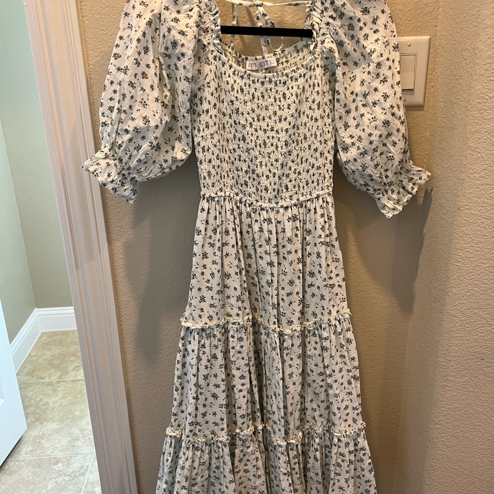 Madeline Dress In Blue - smock